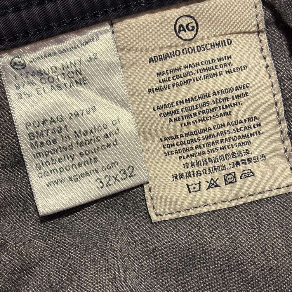 AG Adriano Goldschmied The Graduate Tailored Leg Pants Gray 32x32 1174SUD-NNY - Picture 5 of 8